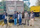 अवैध खनिज भण्डारण करता हुआ एक डम्पर जब्त