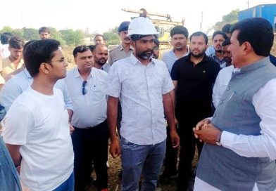 चंबल पेयजल प्रोजेक्ट में गुणवत्ता के साथ तेजी लाने पर जोर, सांसद भारत सिंह  ने स्थल निरीक्षण कर निर्माण कार्यों  का जायजा लिया