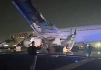 दिल्ली-टेकऑफ के दौरान स्विस प्लेन का इंजन फेल, आग लगी, 6 यात्री घायल