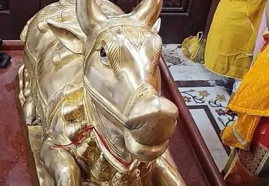 अचलेश्वर मंदिर में 200 किलोग्राम के नंदी किये गये स्थापित