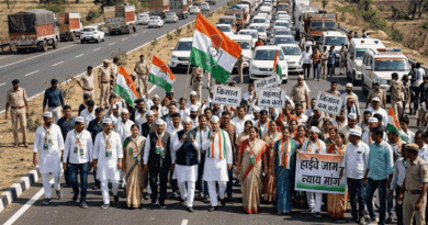 ग्वालियर में कांग्रेस का महाचक्का जाम, किसानों के साथ कांग्रेस नेता और कार्यकर्ताओं ने हाईवे घेरा