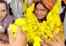 भारतीय जूनियर महिला खिलाड़ी कृष्णा शर्मा का ग्वालियर पहुंचने पर हुआ स्वागत और पुष्प वर्षा