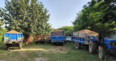 अवैध खनन व परिवहन पर प्रशासन की सख्ती,  रेत-मुरम से भरे 9 वाहन ज़ब्त